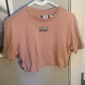 Adidas Pink Crop Top Size M